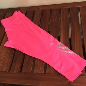 Adidas hot pink active crops